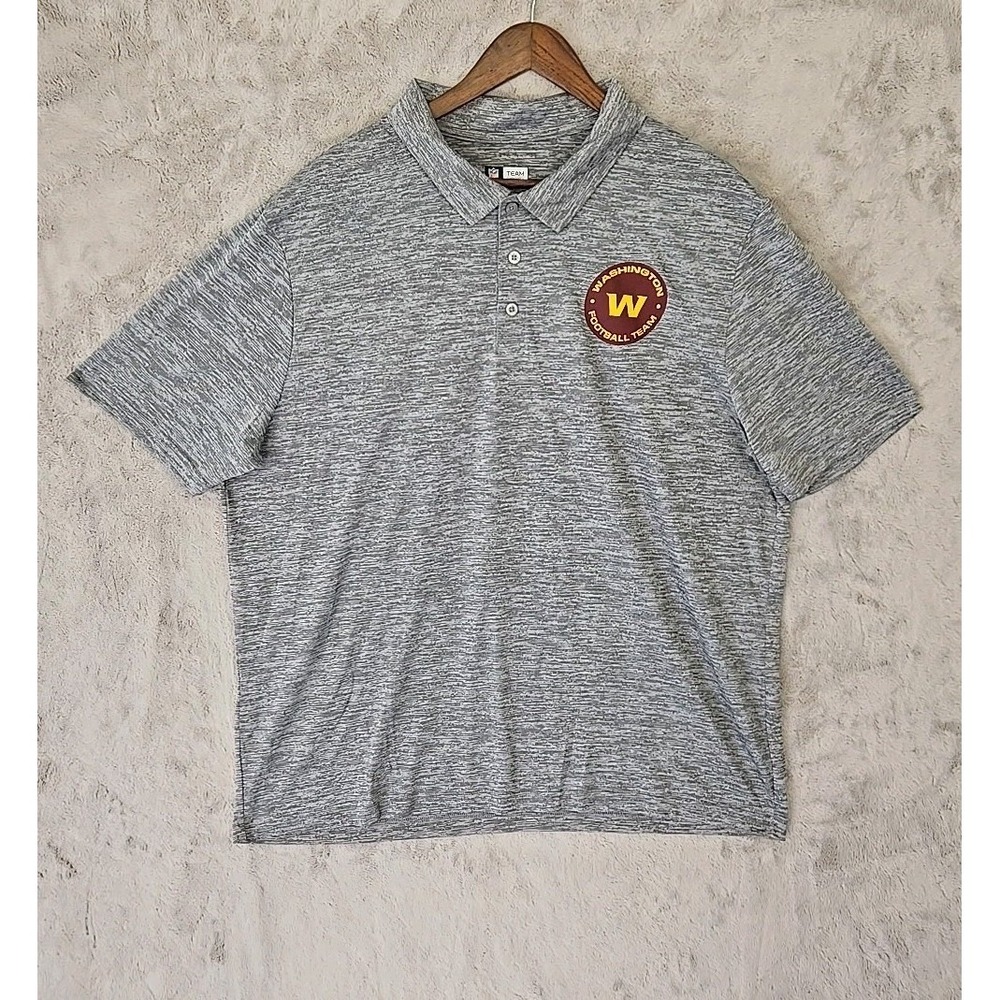 The Washington Football Team Men's XXL Gray Polo Logo Front New Without Tags